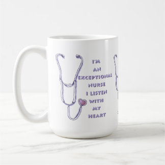 Stethoscope außerordentliche Krankenschwester Kaffeetasse