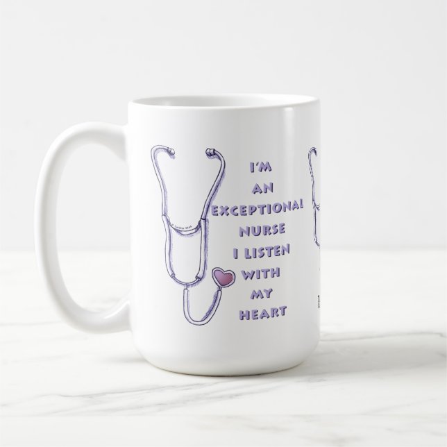 Stethoscope außerordentliche Krankenschwester Kaffeetasse (Links)