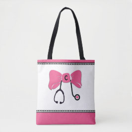 Stethoscope Bow Pink & White