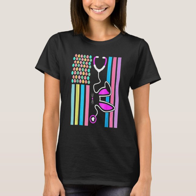 Stethoscope Bunny Nurse Doctor T-Shirt (Vorderseite)