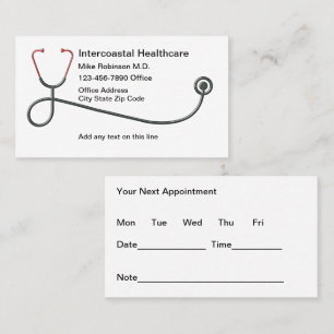 Stethoscope Business Cards für medizinische Anstel Visitenkarte