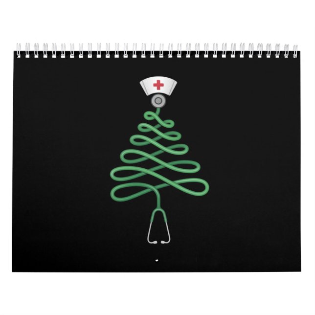 Stethoscope Christmas Tree Nurse Scrub Xmas Kalender (Titelbild)