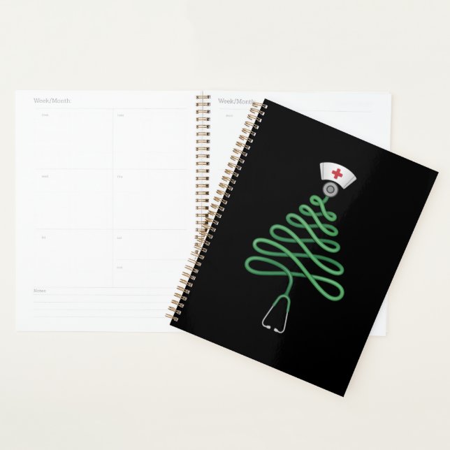 Stethoscope Christmas Tree Nurse Scrub Xmas Planer (Anzeige)