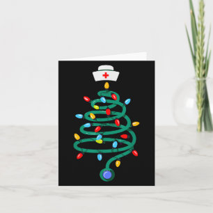 Stethoscope Christmas Tree Registered Doctor Nurse Karte
