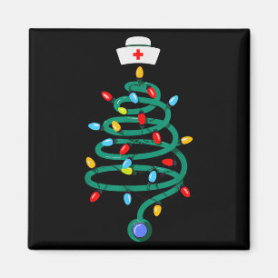 Stethoscope Christmas Tree Registered Doctor Nurse Magnet