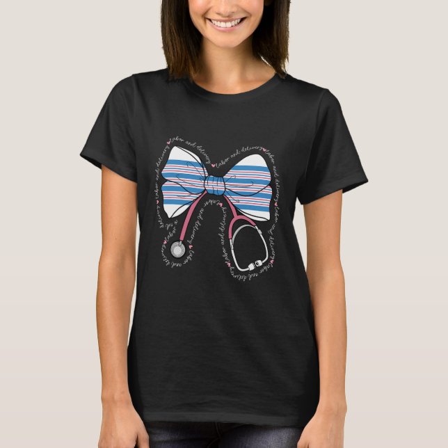 Stethoscope Coquette Bow Ba1 T-Shirt (Vorderseite)