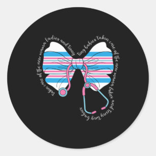 Stethoscope Coquette Bow Ba2 Runder Aufkleber