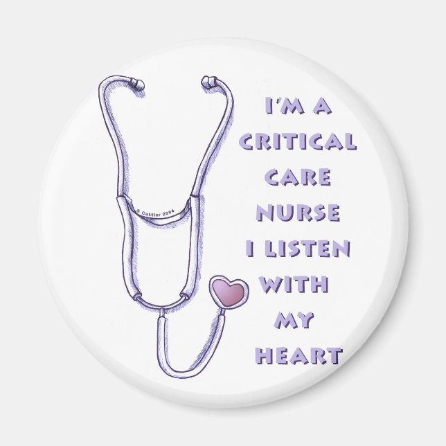 Stethoscope Critical Care Nurse Magnet (Vorne)