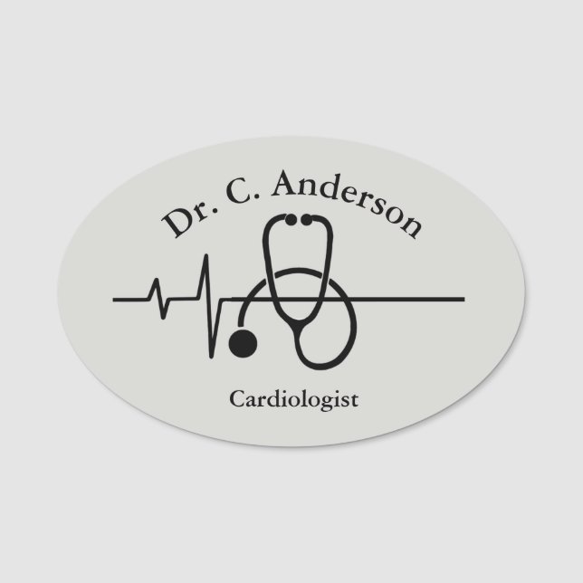 Stethoscope Designname Tag Namensschild (Vorderseite)