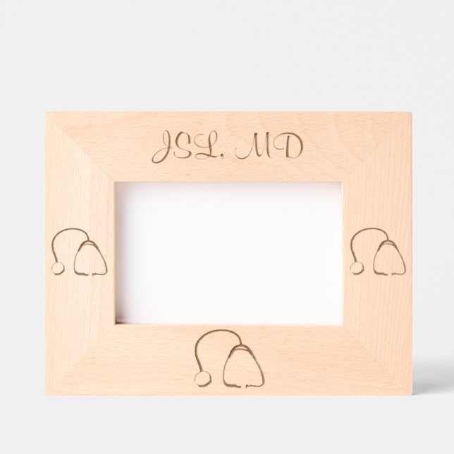 Stethoscope Doctors Nurses Healthcare Laser Geätzte Rahmen (Vorderseite)