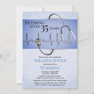 Stethoscope ECG Party Einladung für Krankenversich
