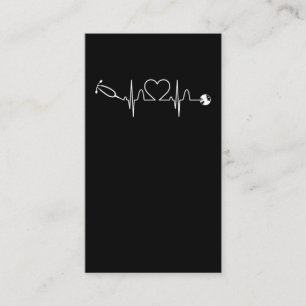 Stethoscope EKG Heartbeat Nurse Heart Hospital Visitenkarte