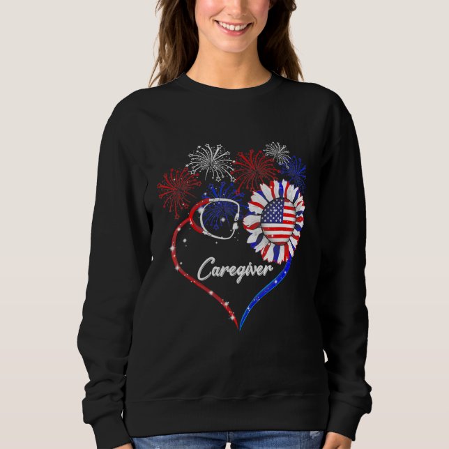Stethoscope Firework Sunflower America F Sweatshirt (Vorderseite)