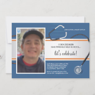 Stethoscope Foto Custom 3 Einladungen