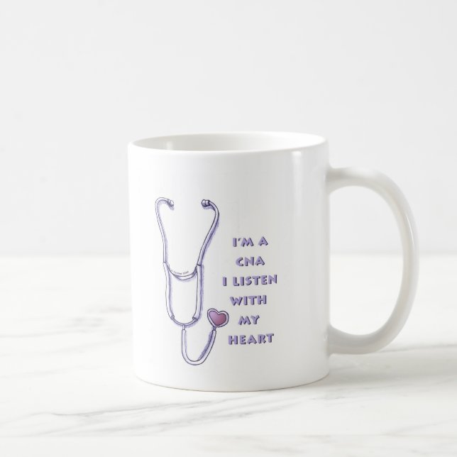 Stethoscope Heart CNA Nurse Kaffeetasse (Rechts)