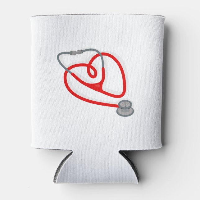 Stethoscope Heart Dosenkühler (Vorderseite)