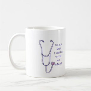 Stethoscope heart LPN Nurse Kaffeetasse