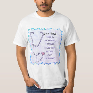 Stethoscope Heart School Nurse T-Shirt