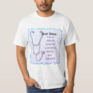 Stethoscope Heart Staff Nurse T-Shirt