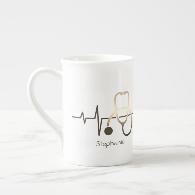 Stethoscope Heartbeat Medizinische Tasse (Links)