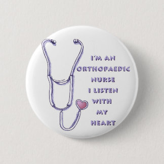 Stethoscope Herz Orthopädie Krankenschwester Button