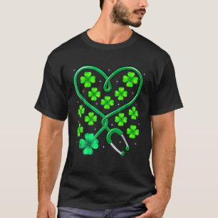 Stethoscope Kleeblatt Lucky Nurse Life St Patricks T-Shirt