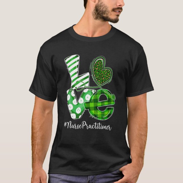 Stethoscope Liebe Nurse Practitioner Kariert St Pa T-Shirt (Vorderseite)