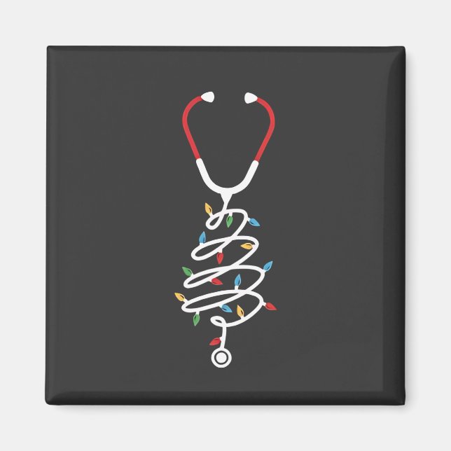 Stethoscope Medical Supplies Weihnachtsbaumleuchte Magnet (Vorne)