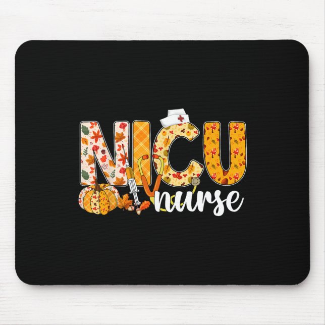 Stethoscope Nicu Nurse Fall Yall Herbstverlässt al Mousepad (Vorne)
