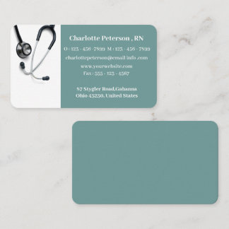 Stethoscope Nurse Doctor Health Visitenkarte