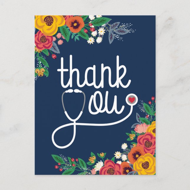 Stethoscope Nurse Doctor Postkarte (Vorderseite)