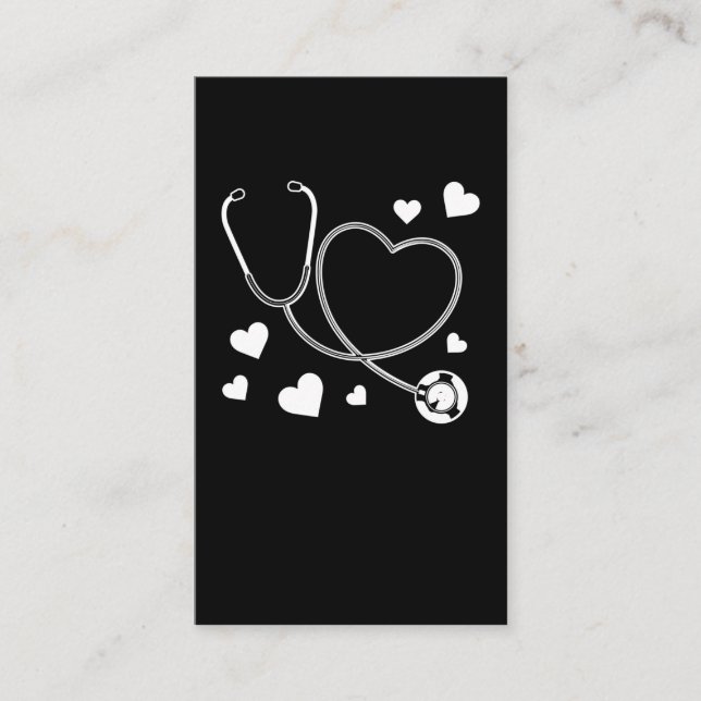 Stethoscope Nurse Liebe Hospital Visitenkarte (Vorderseite)