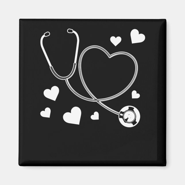 Stethoscope Nurse Love Hospital Magnet (Vorne)