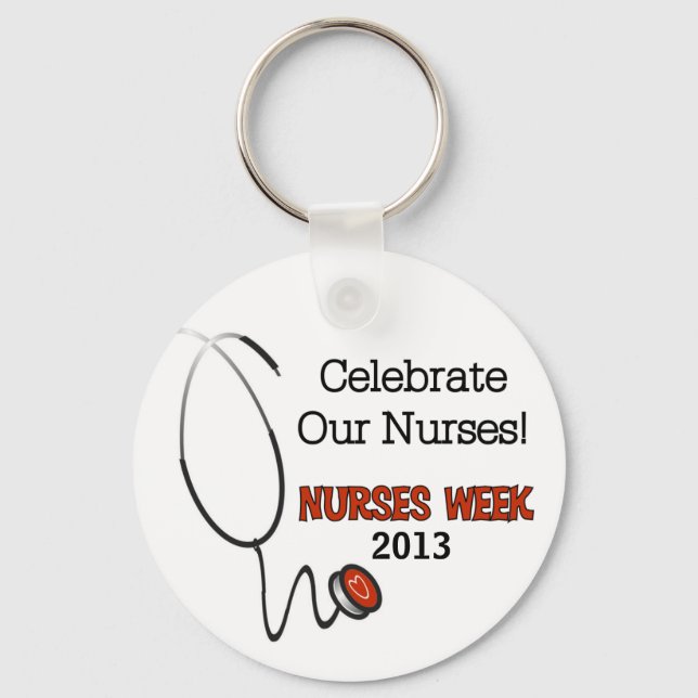 Stethoscope Nurses Week Custom Schlüsselanhänger (Vorderseite)