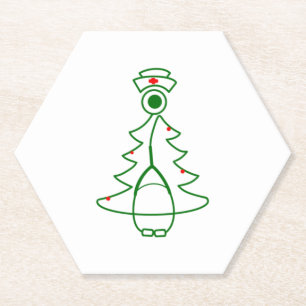 Stethoscope Tree (grün) Untersetzer