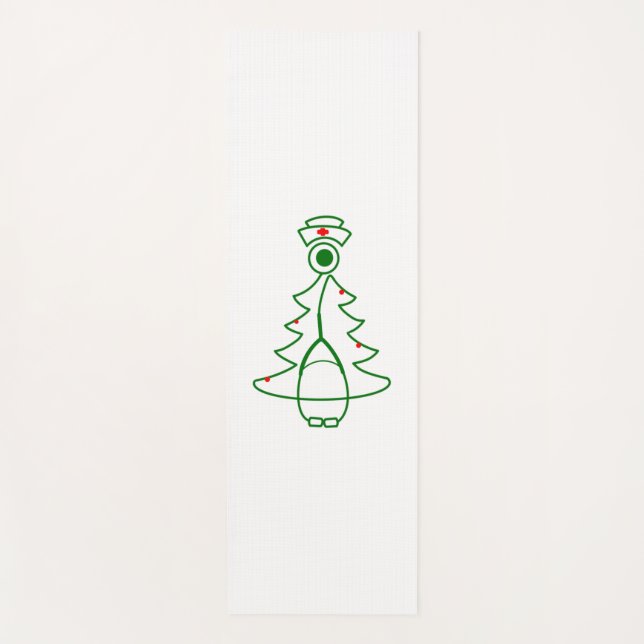Stethoscope Tree (grün) Yogamatte (Vorderseite)