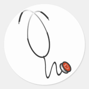 Stethoscope Tshirts und Geschenke Runder Aufkleber