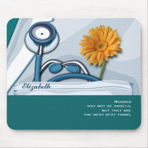 Stethoscope und Daisy Nurse Wertgutschein Mousepad