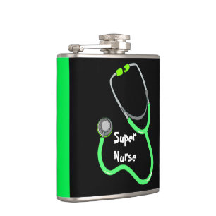 Stethoskop-angesagte Flasche Flachmann