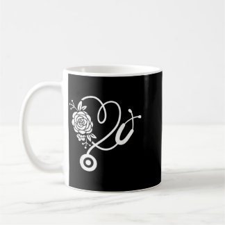 Stethoskop-Blume-Arzt-Krankenschwester-RN-PA Kaffeetasse