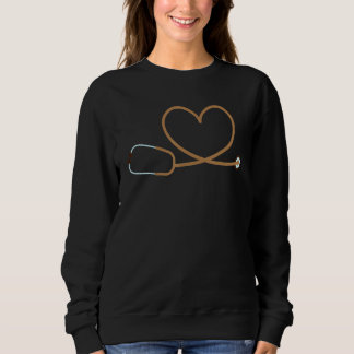 Stethoskop Herz Black History Month BLM Krankensch Sweatshirt