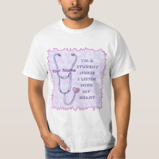 Stethoskop Herz Studentin Krankenschwester T-Shirt