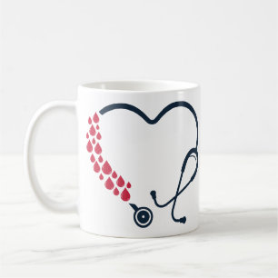 Stethoskop-Herzform Kaffeetasse