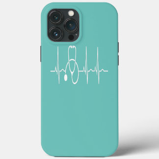 Stethoskop Herzschlag EKG Krankenschwester Ärztin iPhone 13 Pro Max Hülle
