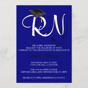 Stethoskop-Krankenpflege-SchulAbschluss-Mitteilung Einladung