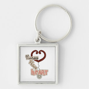 Stethoskop-Krankenschwestern haben Herz-T-Shirts u Schlüsselanhänger