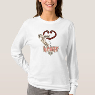 Stethoskop-Krankenschwestern haben Herz-T-Shirts u T-Shirt