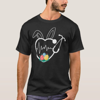 Stethoskop Liebe Osterkrankheit Ei Nurse Easte T-Shirt