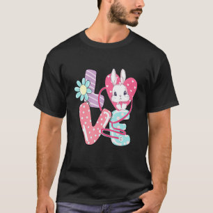 Stethoskop Liebe Osternahrung Leben Kaninchen Kran T-Shirt
