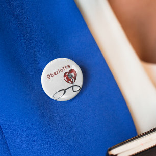 Stethoskop Medical Nurse Cardiologist Herz Button